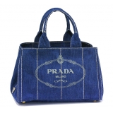 PRADAプラダ スーパーコピー トートバッグ デニム キャンバス ブルー B1...