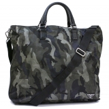 PRADA カモフラージュ 迷彩 2WAY ショルダーバッグ グレー VA088...