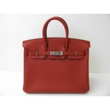 エルメス バーキン25トゴ-ルージュガランス(金具：シルバー）he1047