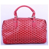 GOYARD ゴヤールサンルイ 旅行かばん レッド GOY031 コーティングキャンバス×革
