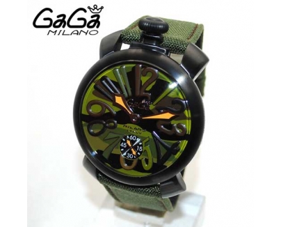 ガガミラノ 時計 スーパーコピー n級 マニュアーレ マヌアーレ 48mm グリーン/カモフラージュト/ブラック 5012.5