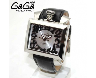 ガガミラノ 時計 スーパーコピー n級 腕時計 NAPOLEONE ナポレオーネ 48mm ブラック レザー/シルバー 6000.5