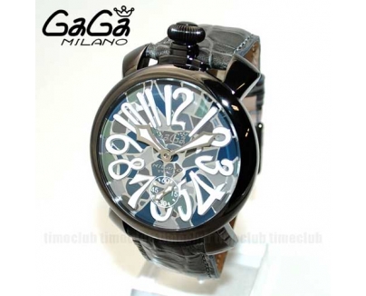 ガガミラノ 時計 スーパーコピー n級 マニュアーレ マヌアーレ 48mm グレー/ガンメタル/モザイク 5012 MOS 01S