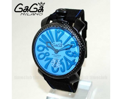 ガガミラノ 時計 スーパーコピー n級 マニュアーレ マヌアーレ 48mm ブラック/ブルー 5016.10S