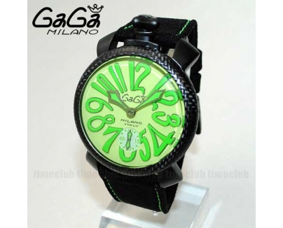 ガガミラノ 時計 スーパーコピー n級 マニュアーレ マヌアーレ 48mm ブラック/グリーン 5016.11S