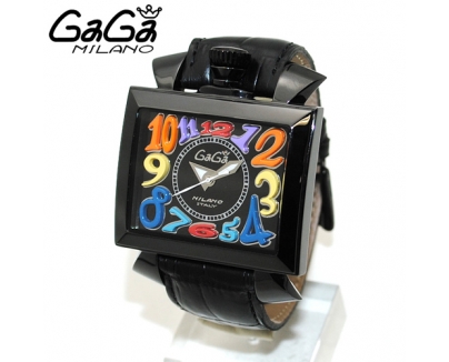 ガガミラノ 時計 スーパーコピー n級品 ナポレオーネ 48mm ブラック レザー/ブラック 6002.1
