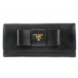 プラダスーパーコピー SAFFIANO FIOCCO リボンモチーフ 長財布 ブ...