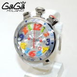 ガガミラノ 時計 スーパーコピー n級品 クロノ 48mm ホワイト ラバー/シ...