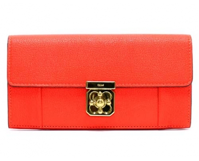 クロエ CHLOE エルシー カーフレザー 長財布 マンダリンオレンジ【MANDARINE PEEL】 3P0592 835 32D