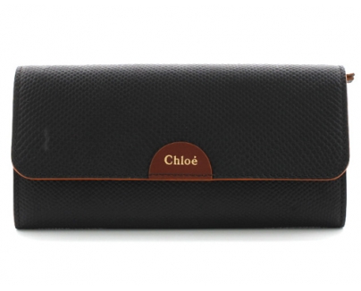 クロエ CHLOE ベア カーフレザー 長財布 ブラック＆ブラウン 3P0153833001