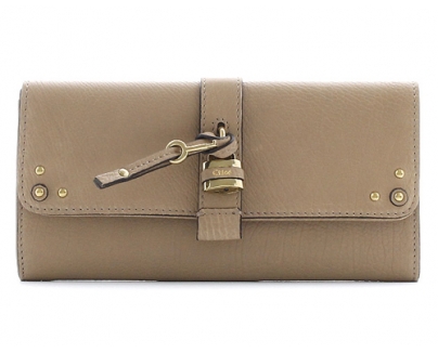 クロエ CHLOE オーロラ カーフレザー 長財布 ペプルベージュ【PEBBLE】 3P0144751052