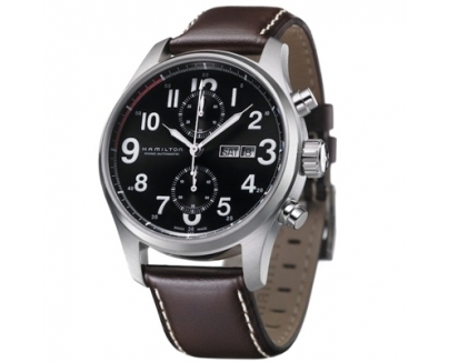 ハミルトン メンズ カーキ オフィサー オートクロノ KHAKI OFFICER AUTO CHRONO H71716533