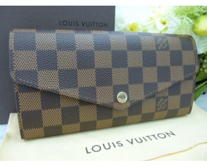 ルイヴィトンVUITTON ダミエ 長財布 ポルトフォイユサラ N63209