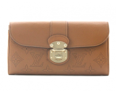 ルイヴィトン スーパーコピー LOUIS VUITTON モノグラム マヒナ ポルトフォイユ・イリス 長財布 キャラメル M58140 