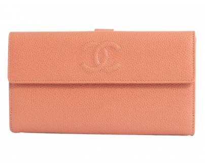 シャネル スーパーコピー CHANEL キャビアスキン 長財布 ローズピンク A48649 
