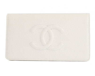 シャネル スーパーコピー CHANEL キャビアスキン 長財布 ホワイト A48651