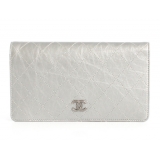 シャネル スーパーコピー CHANEL ココマーク キルティング 長財布 シルバ...