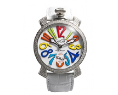 5010.1D.1 - GaGa MILANO （ガガミラノ） 時計 腕時計 マニュアーレ マヌアーレ 48mm ホワイトレザー