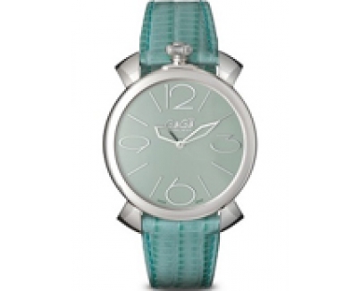 5090.06 - GaGa MILANO （ガガミラノ） 時計 腕時計 マニュアーレシン46mm ライトグリーンレザー