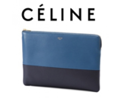CELINE｜コンビカラーポーチ｜ブルー 104233XTM07DS