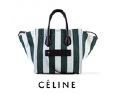 セリーヌ スーパーコピー ☆CELINE☆MEDIUM LUGGAGE PHANTOM STRIPED BAGGreen×White
