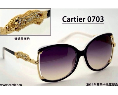 2014年の新作Cartierカルティエラインストーンパンサーレディースサングラス G013