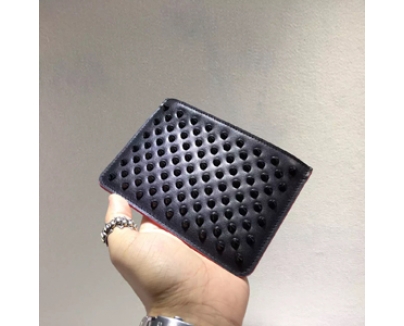 2016新作 ルブタン 財布 コピー Loubiposh Mini Pouch カーフブラック