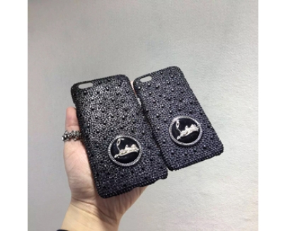 iphone6★キラキラ光 glitter ルブタン 財布 コピー ブラックスマホケース