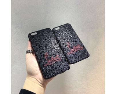 iphone6★キラキラ光 glitter ルブタン 財布 コピー ブラック スマホケース