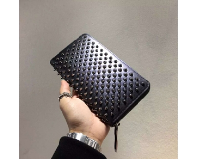 2016新色 ルブタン 財布 コピー┃Christian Louboutin希少なブラックのPANETTONE長財布