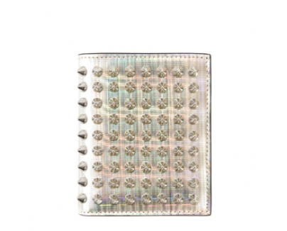 CHRISTIAN LOUBOUTIN 16SS カードケース折りたたみ財布 PAROS SPIKES/PLATINE