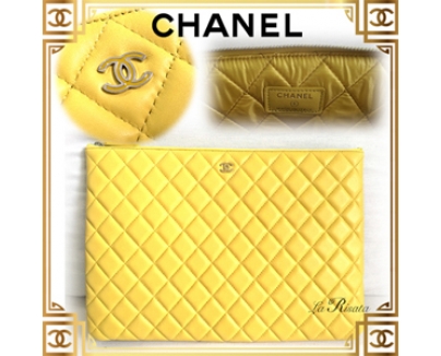 ◆2016SS Chanel シャネルスーパーコピー◆争奪戦! でかクラッチ イエロー★