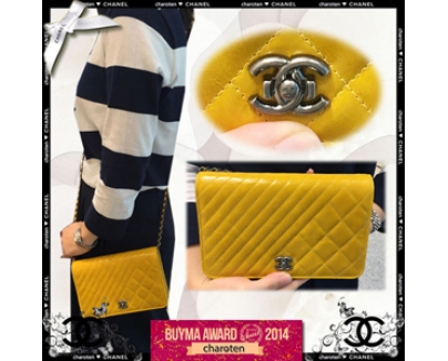 《超希少 キュート 》2016春夏新作　Chanel シャネルスーパーコピー シェブロンミニバッグ　キャビアスキン　イエロー