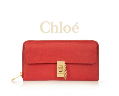 2015-16AW ∞∞CHLOE クロエスーパーコピー∞∞ DREWラウンドジップ長財布☆レッド