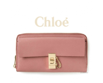 2015-16AW∞∞CHLOE クロエスーパーコピー∞∞ DREWラウンドジップ長財布☆ローズ