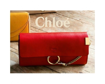 ∞∞CHLOE クロエスーパーコピー ∞∞ FAYE フラップ長財布☆レッド