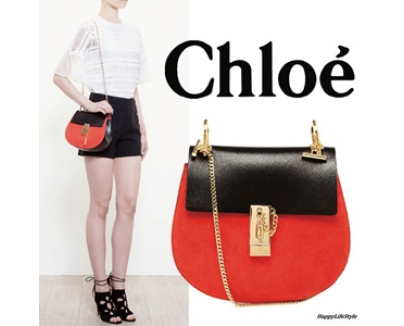 新作15-16AW◆Drew shoulder クロエ スーパーコピー スエード&グレインカーフ◆Chloe◆セレクト 3S1032-948