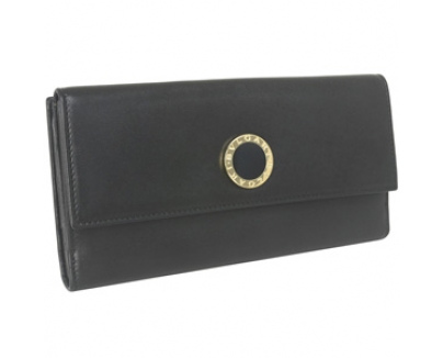 BVLGARIブルガリ N級品 Ｗホック長財布 31869 BB COLORE コローレ BLACK