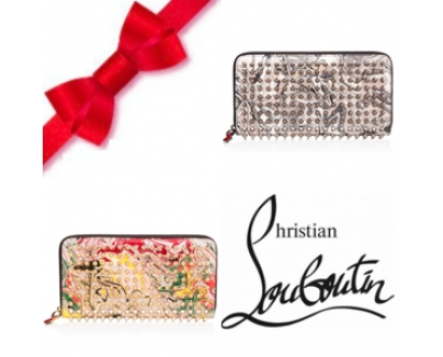 15-16AW○Christian Louboutin○パネトーネスパイクレザー長財布 3155125B078/CN4Q