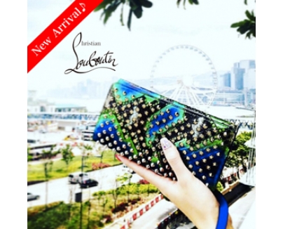 新作SALE♪超稀少♥クリスチャンルブタン財布スーパーコピー Macaronスタッズ長財布Python