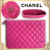 ◆2016 Chanel シャネルスーパーコピー◆超希少★ピンクキャビアクラッチ...