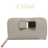 Chloe【LEATHER BOW 】クロエスーパーコピーラウンド長財布 MOT...