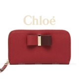 新作 ∞∞Chloe∞∞クロエスーパーコピー Leather Bowラウンドジッ...