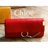 ∞∞CHLOE クロエスーパーコピー ∞∞ FAYE フラップ長財布☆レッド