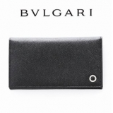 ブルガリ N級品☆BVLGARI☆ ロゴリング付 二つ折り長財布♪