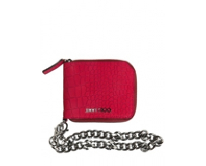ジミーチュウ財布スーパーコピー 【Jimmy Choo】チェーン付 クロコ加工 ラウンドジップ財布♪ jimmychoo38