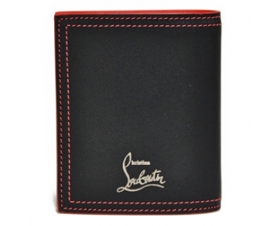 ルブタン 財布 コピー CHRISTIAN LOUBOUTIN "PAROS WALLET CALF PARIS"ロゴステッチ入り2つ折り財布 1135029