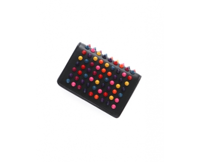 クリスチャン ルブタン 財布 コピー カーフスキン　カードケースMILOS CALF MULTI/SPIKES MIX 1145068 M105