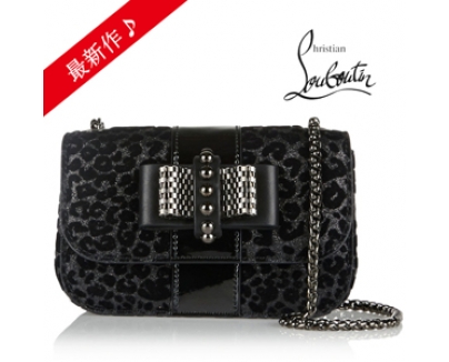 最新作♪稀少♥クリスチャンルブタンバッグスーパーコピーSWEETY CHARITYレオパード,Black