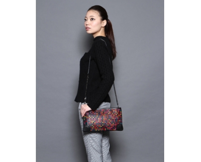 クリスチャン ルブタン 財布 コピー　ショルダー付 クラッチバッグLOUBIPOSH CLUTCH CALF PARIS/SPIKES MIX 3135005 M105